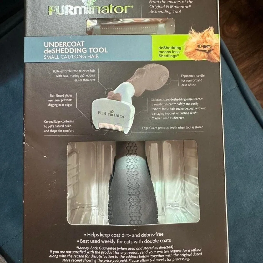 FURminator Undercoat deShedding Tool Small Long Hair Cats Grooming Brush New